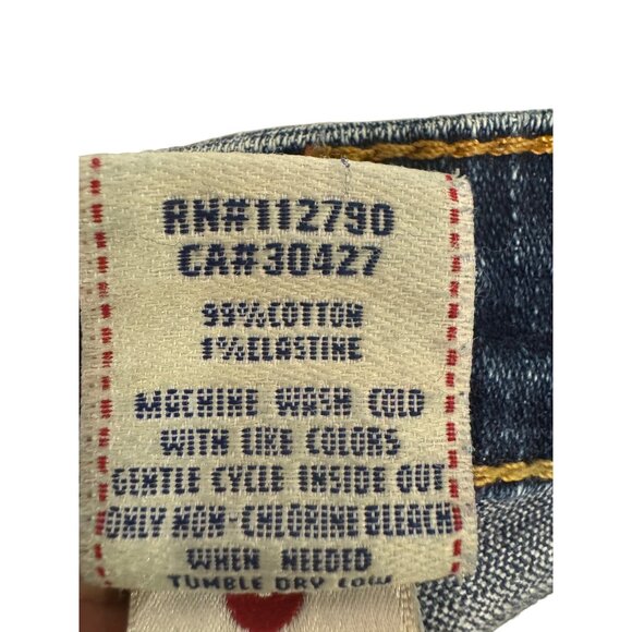 True Religion Stella Distressed Womens Jeans Size 30 Medium Wash Cotton Blend - Picture 3 of 6